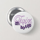 Badge Rond 5 Cm Jumeaux à bord (Devant & derrière)