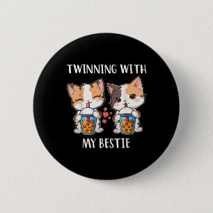 Badge Rond 5 Cm Jumelage Avec Mon Bestie, Les Amis Filles De La Se