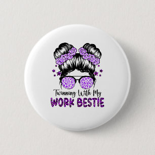 Badge Rond 5 Cm Jumelage Avec Mon Travail Bestie Meilleur Ami Espr