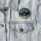 Badge Rond 5 Cm Jument et poulain sauvages de mustang (En situation)