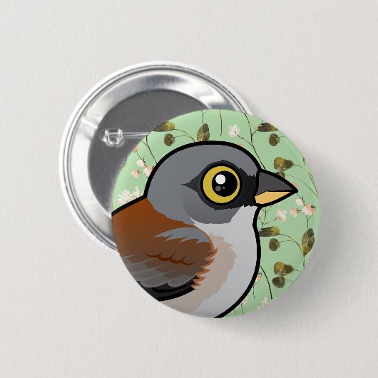 Badge Rond 5 Cm Junco aux yeux jaunes (Devant & derrière)