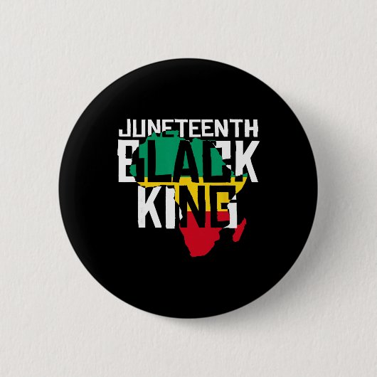 Badge Rond 5 Cm Juneteenth Black King (Devant)