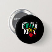 Badge Rond 5 Cm Juneteenth Black King (Devant & derrière)