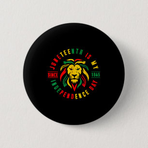 Badge Rond 5 Cm Juneteenth est le jour de l'indépendance lion ish
