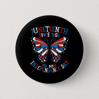 Badge Rond 5 Cm Juneteenth est le papillon de jour de l'indépendan