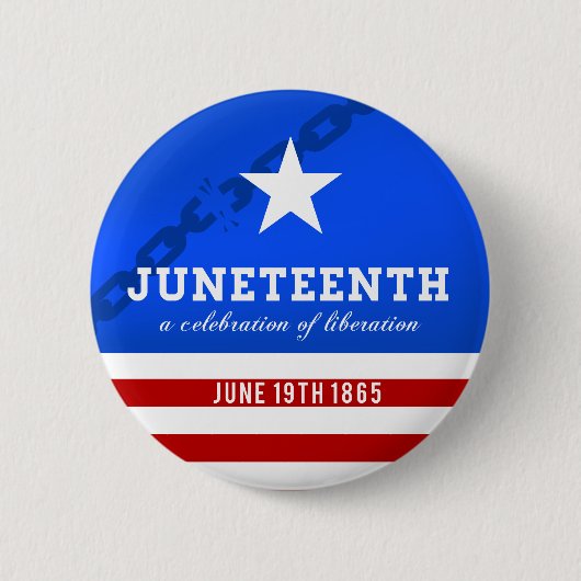 Badge Rond 5 Cm Juneteenth une célébration de la libération (Devant)