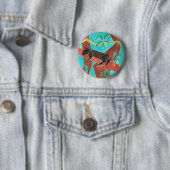 Badge Rond 5 Cm Jungle Panther Original Abstract Art (En situation)