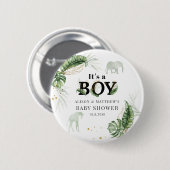 Badge Rond 5 Cm Jungle Safari Animaux Nature Thème Garçon Baby sho (Devant & derrière)