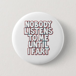 Badge Rond 5 Cm Jusqu'à ce que je pète