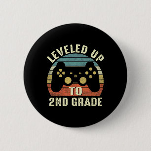 Badge Rond 5 Cm Jusqu'À La 2E Année De Retour À L'École Gamer Boys