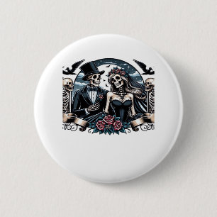 Badge Rond 5 Cm Jusqu'à la mort nous séparons - Amour gothique