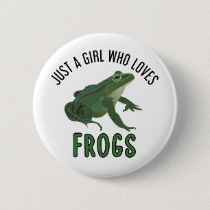 Badge Rond 5 Cm Just a girl who loves frogs Frog lover gifts