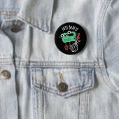 Badge Rond 5 Cm Just Beat It Funny Baking Pun Dark BG (En situation)