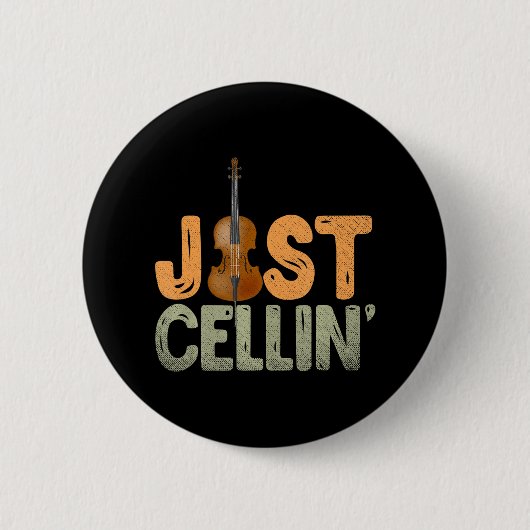 Badge Rond 5 Cm Juste Cellin Cello (Devant)