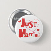 Badge Rond 5 Cm Juste coeur rouge marié (Devant & derrière)