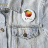 Badge Rond 5 Cm Juste couleur pêche (En situation)