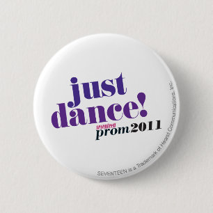 Badge Rond 5 Cm Juste danse - pourpre