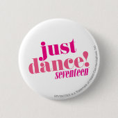 Badge Rond 5 Cm Juste danse - rose (Devant)