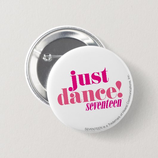 Badge Rond 5 Cm Juste danse - rose (Devant & derrière)