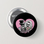 Badge Rond 5 Cm Juste des crânes mariés (Devant & derrière)