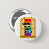 Badge Rond 5 Cm Juste En Dehors Du Closet (Devant & derrière)
