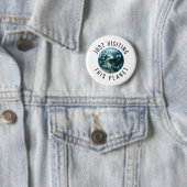 Badge Rond 5 Cm Juste En Visitant Cette Planète (En situation)