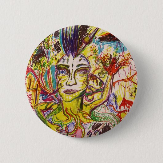 Badge Rond 5 Cm Juste étrange (Devant)