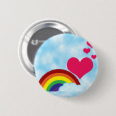 Badge Rond 5 Cm Juste l'arc-en-ciel (Devant & derrière)