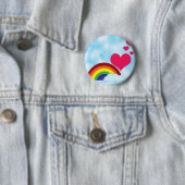 Badge Rond 5 Cm Juste l'arc-en-ciel (En situation)