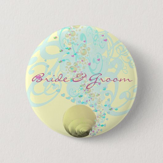 Badge Rond 5 Cm Juste Mariage de plage (Devant)