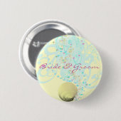 Badge Rond 5 Cm Juste Mariage de plage (Devant & derrière)