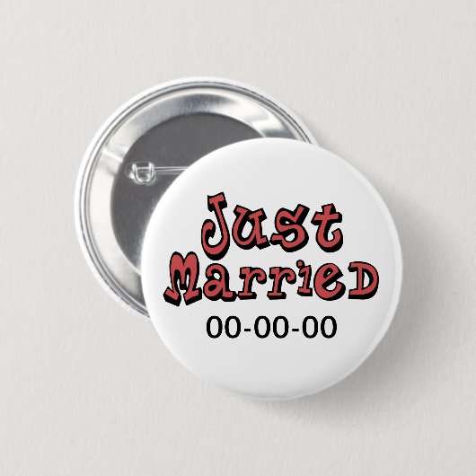 Badge Rond 5 Cm Juste marié (Devant & derrière)