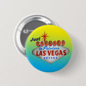 Badge Rond 5 Cm Juste marié à Vegas Button (Devant & derrière)