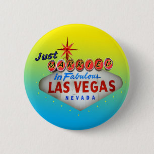 Badge Rond 5 Cm Juste marié à Vegas Button