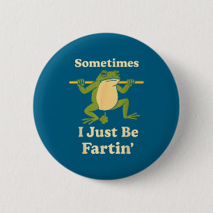 Badge Rond 5 Cm Juste parfois, je fais pipi en grenouille Friends