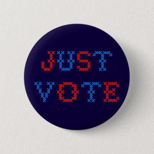 Badge Rond 5 Cm Juste point croisé de vote