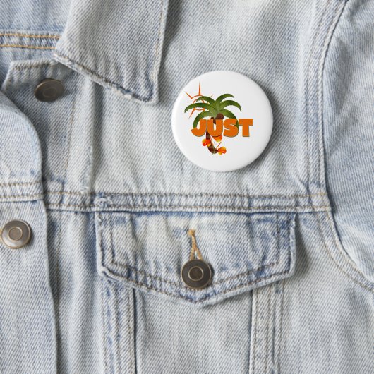 Badge Rond 5 Cm JUSTE tropical marié (En situation)