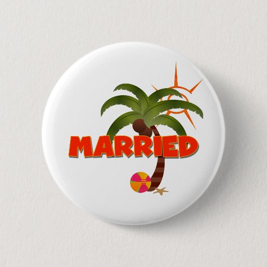 Badge Rond 5 Cm Juste tropical MARIÉ (Devant)