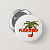 Badge Rond 5 Cm Juste tropical MARIÉ (Devant & derrière)
