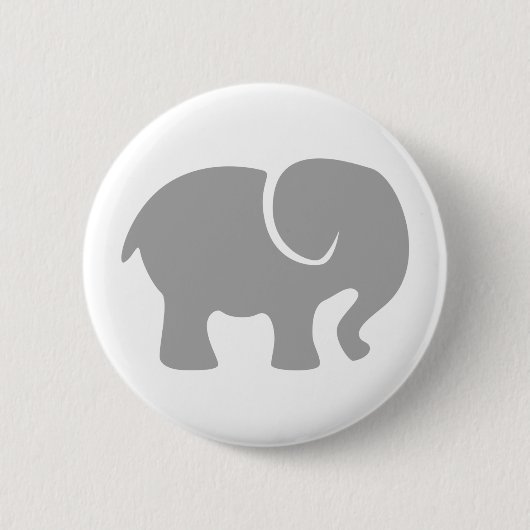 Badge Rond 5 Cm Juste un éléphant gris (Devant)
