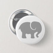 Badge Rond 5 Cm Juste un éléphant gris (Devant & derrière)