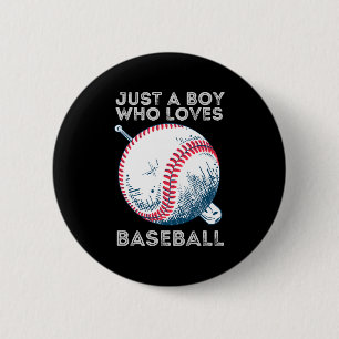 Badge Rond 5 Cm Juste un garçon qui aime le baseball