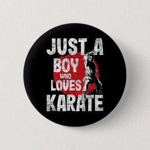 Badge Rond 5 Cm Juste un garçon qui aime le karaté - Arts martiaux