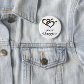 Badge Rond 5 Cm Juste un Gay pride marié qui relie les symboles de (En situation)