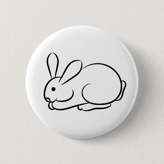Badge Rond 5 Cm Juste un lapin (Devant)