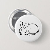 Badge Rond 5 Cm Juste un lapin (Devant & derrière)