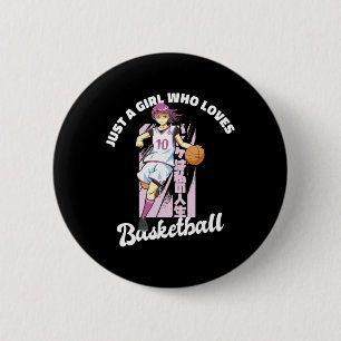 Badge Rond 5 Cm Juste une fille qui aime Bysketbyll - Anime Bysket
