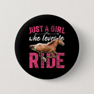Badge Rond 5 Cm Juste Une Fille Qui Aime Faire Du Cheval À Cheval
