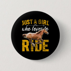 Badge Rond 5 Cm Juste Une Fille Qui Aime Faire Du Cheval À Cheval