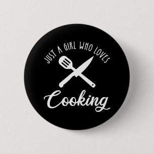Badge Rond 5 Cm Juste une fille qui aime la Cuisine
